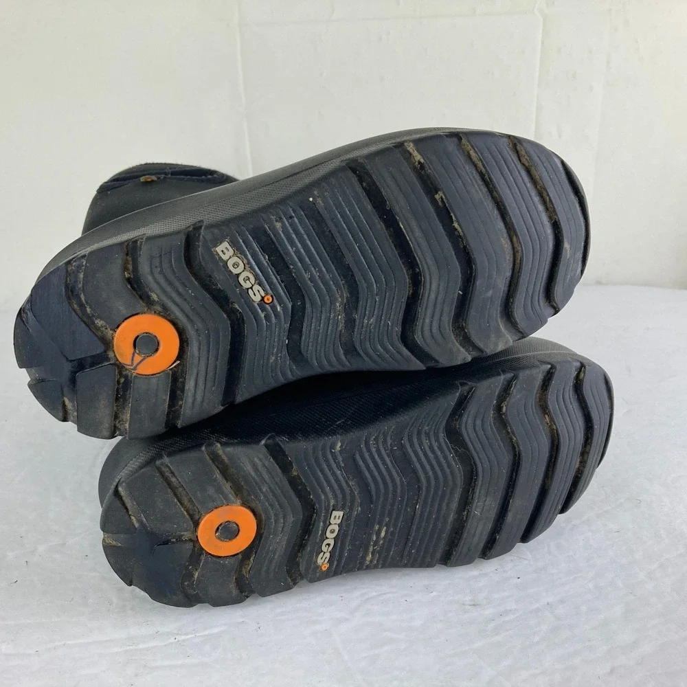 Bogs Kids Boys sz‎ 2 Black Waterproof Insulated Boots Snow Rain Mud Gorpcore
